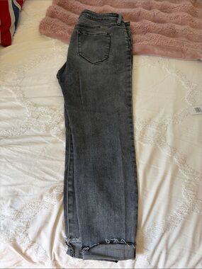 KanCan Charcoal High-Rise Straight Leg Jeans